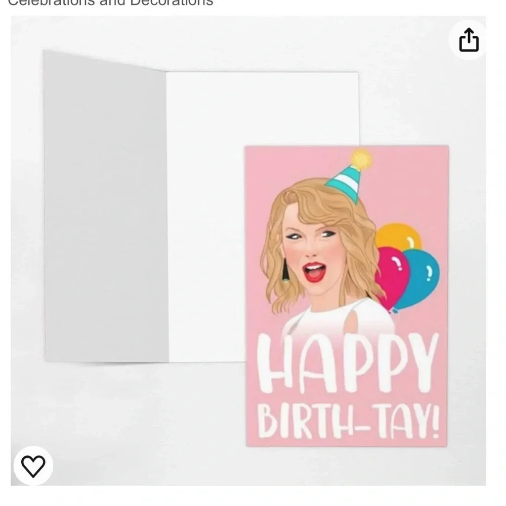 2 Taylor Swift Happy Birthday Card Swiftie Gift Eras Tour